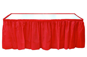Kırmızı Plastik Masa Eteği