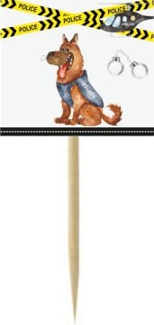 Polis Temalı Kişiye Özel Küçük Kürdan 2 12 Adet