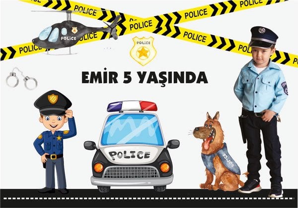 Polis Temalı Kişiye Özel Magnet 10 Adet