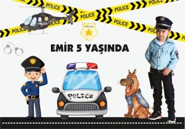 Polis Temalı Kişiye Özel Magnet 10 Adet