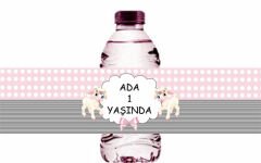 Kuzu 2 Temalı Kişiye Özel Su Şişesi Sargısı 6 Adet