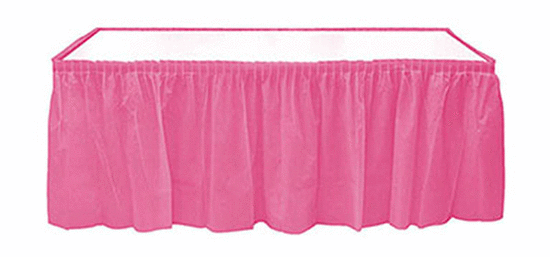 Pembe Plastik Masa Eteği