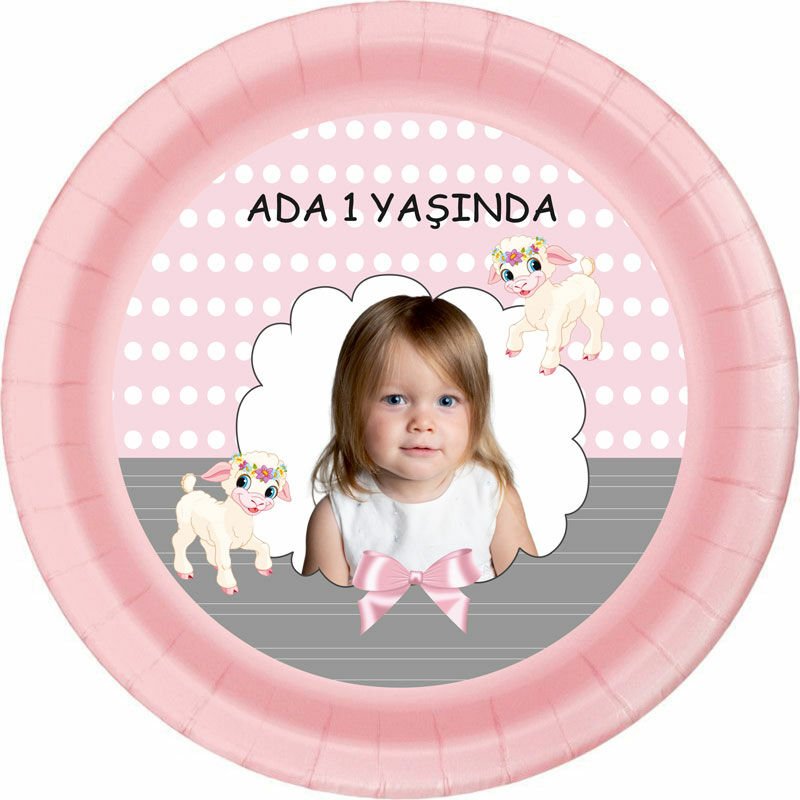 Kuzu 2 Temalı Kişiye Özel Tabak 6 Adet