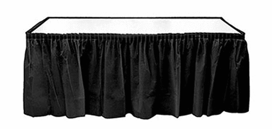 Siyah Plastik Masa Eteği