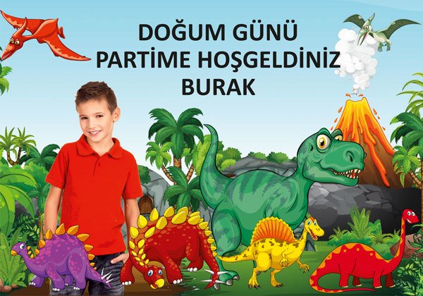Dinazor Temalı Kişiye Özel Afiş