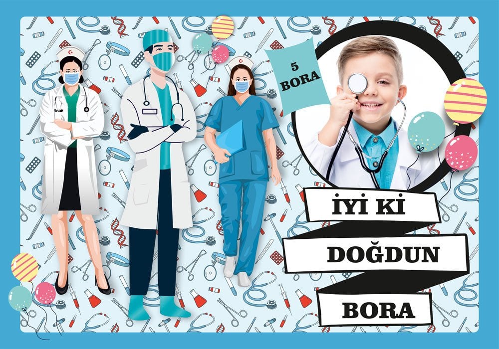 Doktor Temalı Kişiye Özel Afiş