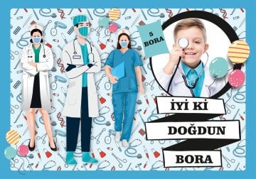 Doktor Temalı Kişiye Özel Afiş
