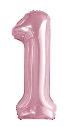 1 Rakam Folyo Balon Pembe 1 Adet / 1 Metre