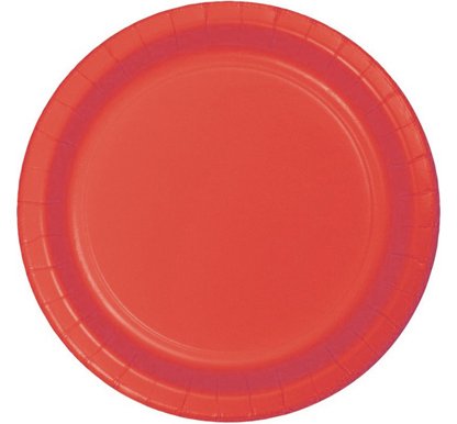 Kırmızı Karton Tabak 8 Adet