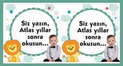 Aslan Temalı Kişiye Özel Hatıra Kartı 6 Adet