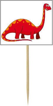 Dinazor Temalı Kişiye Özel Küçük Kürdan5  12 Adet