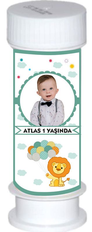 Aslan Temalı Kişiye Özel Köpük 6 Adet