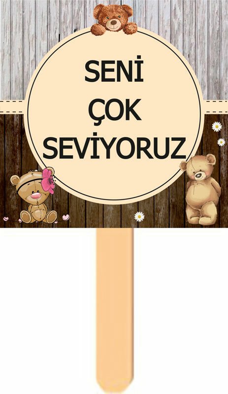 Ayıcık 2 Temalı Kişiye Özel Konuşma Balonu 2