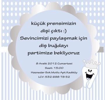 Diş Buğdayı Erkek Kişiye Özel Davetiye 6 Adet