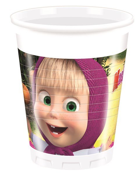 Masha ve Koca Ayı Temalı Bardak 8 Adet