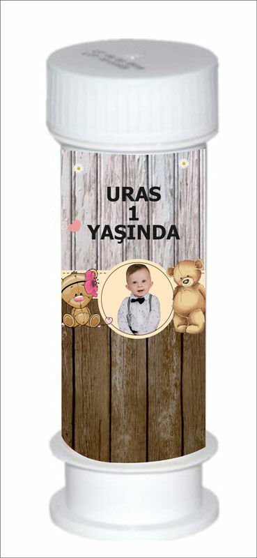 Ayıcık 2 Temalı Kişiye Özel Köpük 6 Adet