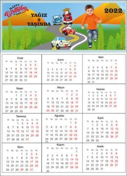 Vos Vos Temalı Kişiye Özel Takvim Magnet 4 Adet