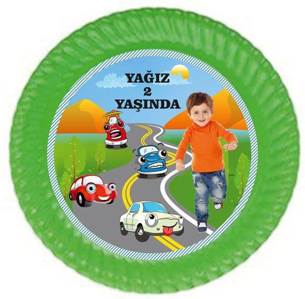 Vos Vos Temalı Kişiye Özel Tabak 1  6 Adet