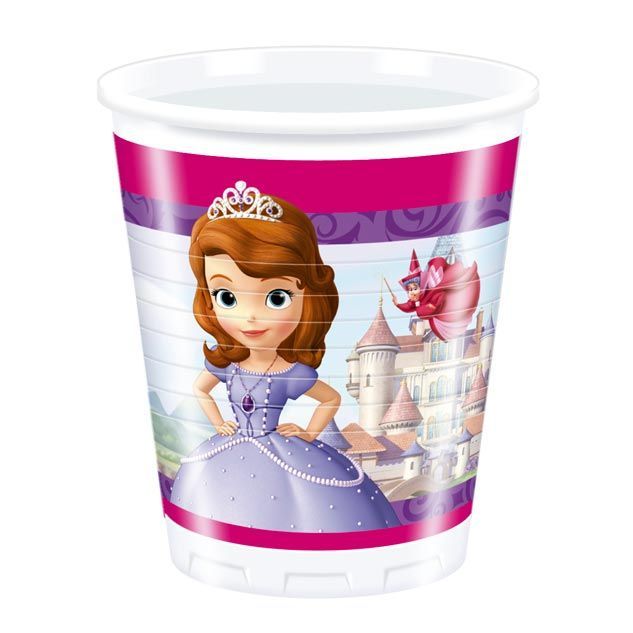 Prenses Sofia Temalı Bardak 8 Adet