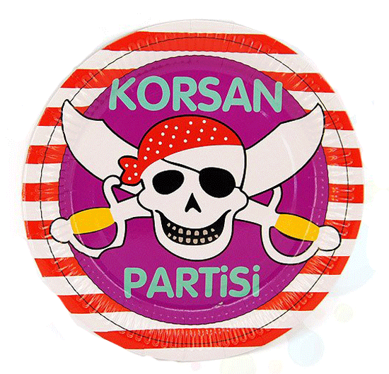 Korsan Temalı Tabak 8 Adet