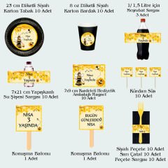 Arı Temalı Doğum Günü Seti 10 Kişilik