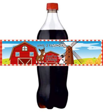 Çiftlik Temalı Kişiye Özel Meşrubat Sargısı 3 Adet