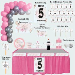 Balerin 2 Temalı Doğum Günü Seti 10 Kişilik