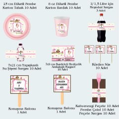 Baykuş Temalı Doğum Günü Seti 10 Kişilik