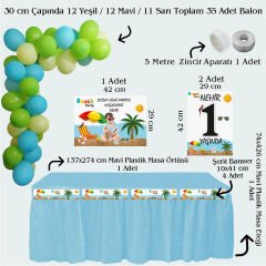 Beach Party Temalı Doğum Günü Seti 10 Kişilik