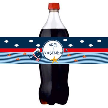 Denizci 2 Temalı Kişiye Özel Meşrubat Sargısı 3 Adet