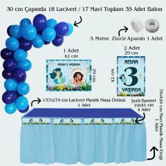 Deniz Kızı Temalı Doğum Günü Seti 10 Kişilik