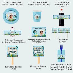 Deniz Kızı Temalı Doğum Günü Seti 10 Kişilik