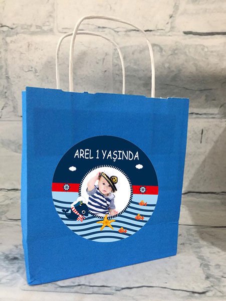 Denizci2 Temalı Kişiye Özel Hediyelik Çanta 6 Adet