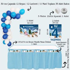 Kış Temalı Doğum Günü Seti 10 Kişilik