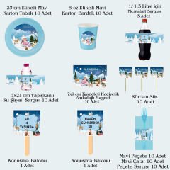 Kış Temalı Doğum Günü Seti 10 Kişilik