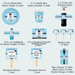 Küçük Adam Temalı Doğum Günü Seti 10 Kişilik