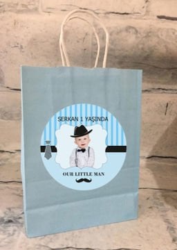 Küçük Adam Temalı Kişiye Özel Hediyelik Çanta 6 Adet