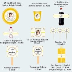 Papatya 2 Temalı Doğum Günü Seti 10 Kişilik