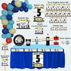 Polis Temalı Doğum Günü Seti 10 Kişilik