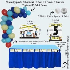 Polis Temalı Doğum Günü Seti 10 Kişilik