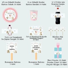 Tavşan Temalı Doğum Günü Seti 10 Kişilik