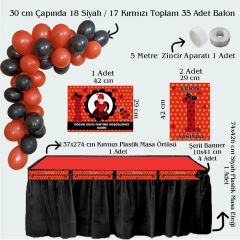 Uğur Böceği Temalı Doğum Günü Seti 10 Kişilik