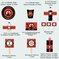 Uğur Böceği Temalı Doğum Günü Seti 10 Kişilik