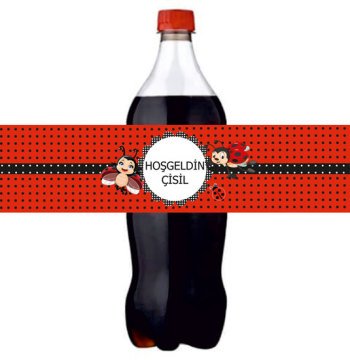 Uğur Böceği Temalı Kişiye Özel Meşrubat Sargısı 3 Adet