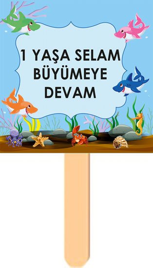 Sevimli Köpek Balığı Temalı Konuşma Balonu 14