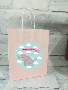 Fil Temalı Kişiye Özel Hediyelik Çanta 6 Adet