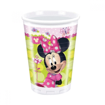 Pembe Minnie Mouse Temalı Bardak 8 Adet
