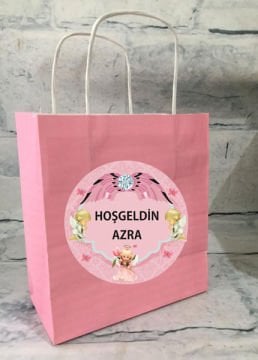 Melek Temalı Kişiye Özel Hediyelik Çanta 6 Adet