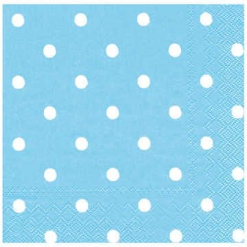 Puantiyeli Mavi Peçete 20 Adet