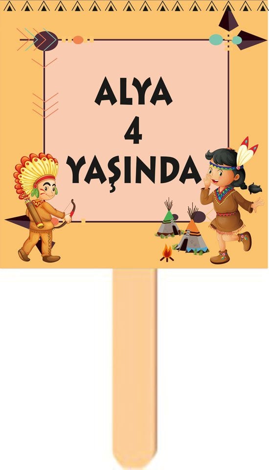 Kızılderili Temalı Konuşma Balonu 8